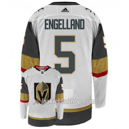 Miehille NHL Vegas Golden Knights Pelipaita DERYK ENGELLAND 5 Adidas Valkoinen Authentic